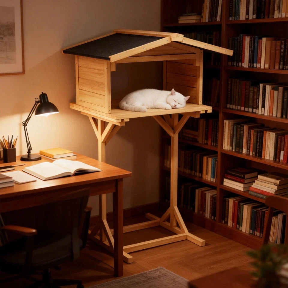 Outdoor Feral Cat Feeding Station & Shelter - Weatherproof Safe Haven for Cats - Image 5