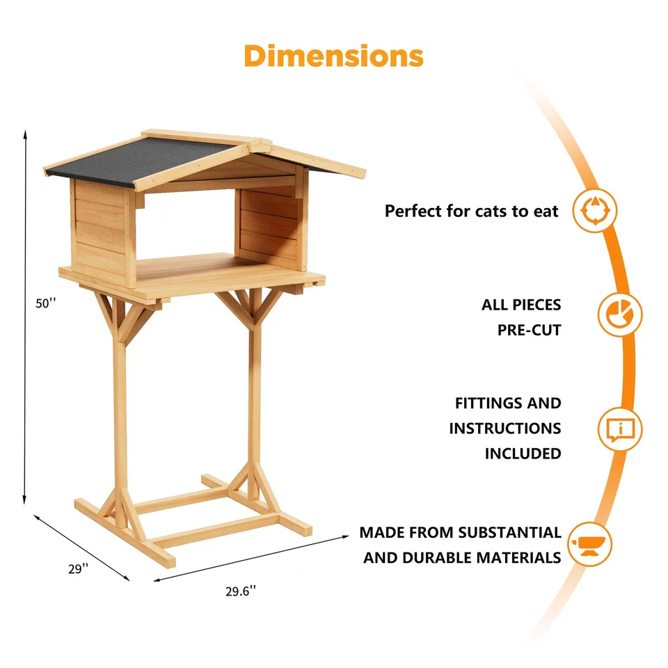 Outdoor Feral Cat Feeding Station & Shelter - Weatherproof Safe Haven for Cats - Image 7